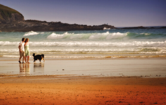 Couple on a beach holiday