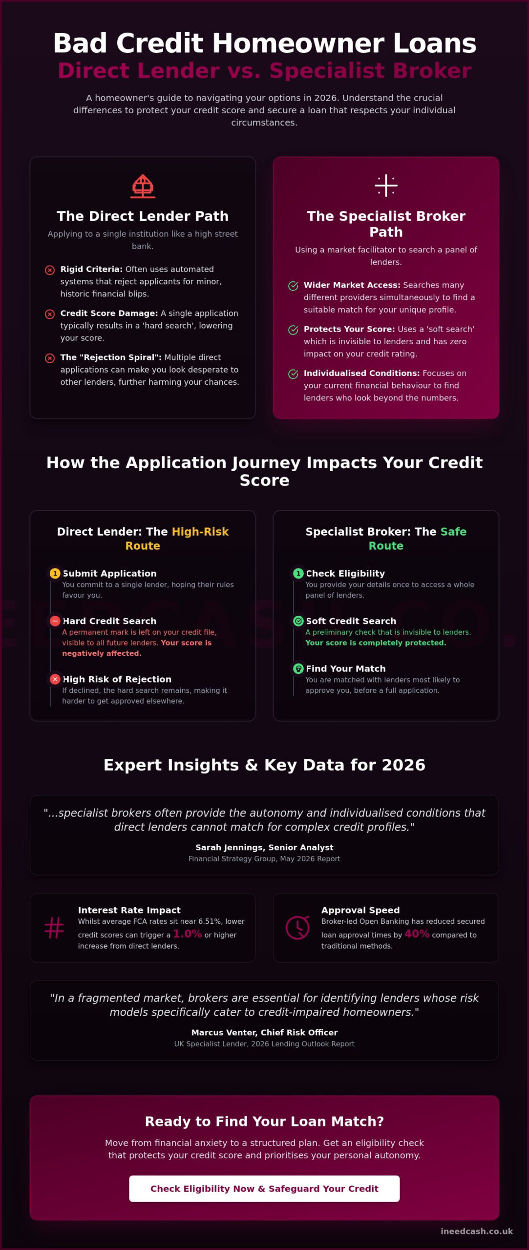 Bad Credit Homeowner Loans: Direct Lender vs Broker - Which is Better in 2026?